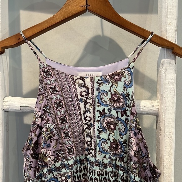 lush halter lavender maxi pattern dress size small - Picture 6 of 8